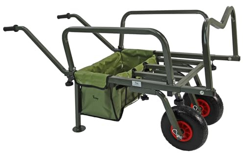 Actiaspet Fishing Trolley with Detachable Bag PU Wheels 150kg Capacity | Heavy-duty fishing trolley with detachable storage bag, PU wheels and 150kg capacity for transporting tackle.