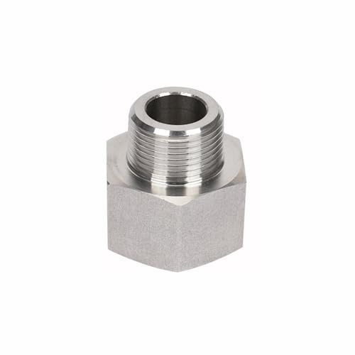 Edelstahl-Rohrverbinder, Reduzierstück-Adapter, Schlauchverbinder (Innengewinde auf Außengewinde) für Industrieanlagen (G3/4 Innengewinde auf R1/2 Außengewinde)