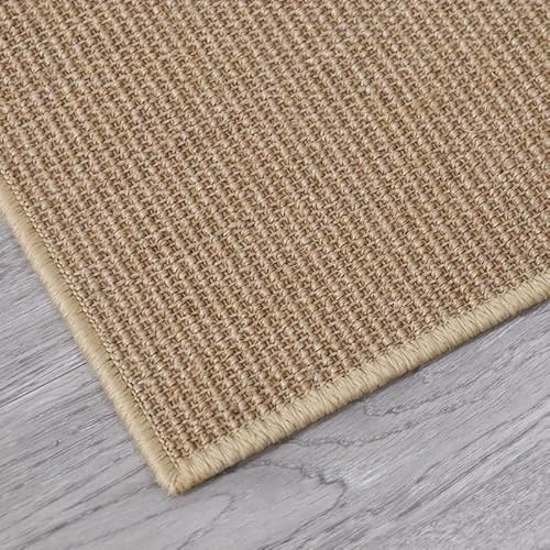 HuangJingYu Natural Sisal Rug - Jute Door Mat With Non-Slip Backing Modern Entryway Rug Dirt-Trapping Jute Runner for Indoor, Office, Or Home Decor (40x60CM)