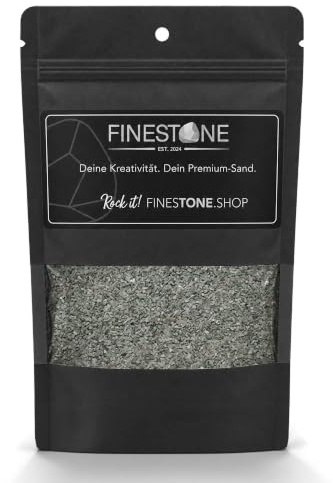FinestOne® Premium Sand Grün Glitzernd – Glimmerreicher Deko-Sand natur für DIY, Basteln, Resin & Jesmonite, Körnung 0,1–0,6 mm, Made in Germany ohne Zusätze – 1 kg