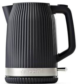 Guzzini, Sous Chef, elektrischer Wasserkocher, 1,7 l, automatische Abschaltung, Kalkfilter, Basis 360°, Schutz Boil-Dry (Anthrazit)