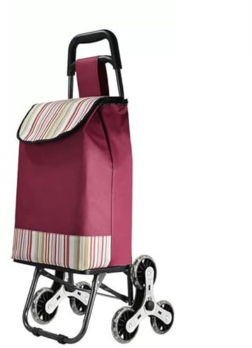 Carrello pieghevole per salire le scale con 6 ruote, capacità 34 l, efficiente per la spesa e lo spostamento di carichi pesanti