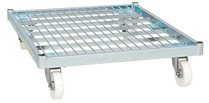 der ROLLENDE SHOP Transportroller 710 x 800 mm Grau Stahl