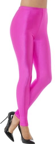 Smiffys 80er-Jahre Elastan-Disko-Leggings, Neonpink