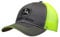 JOHN DEERE Charcoal with Neon Yellow Mesh Backing Snapback Hat - 13080411CH00