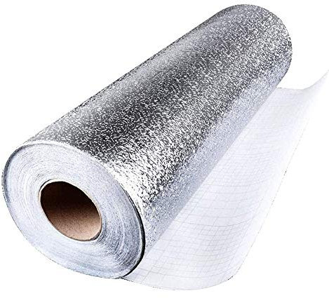 AiYoYo 61x500cm Pegatina Cocina Cocina Papel Autoadhesivo Resistente al Calor protección contra Salpicaduras Papel de Aluminio DIY Papel Tapiz Impermeable Aceite antimoho para Muebles Muebles mesas