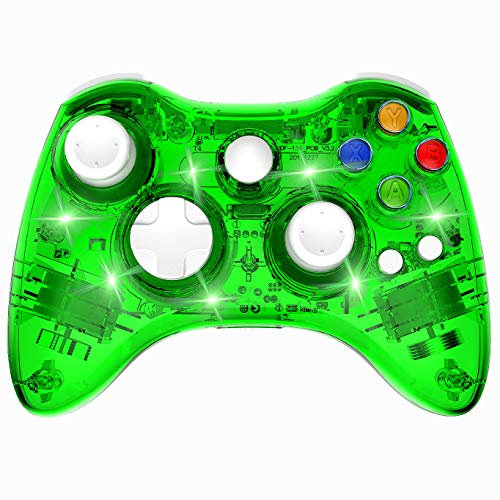 PAWHITS Mando inalámbrico para Xbox 360, vibración de doble motor Verde