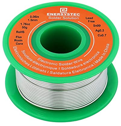 Lötdraht bleifrei Kolophonium Kern-Flux 2,5% 0,06 in 1,76 oz Sn99 Ag0.3 Cu0,7 Flow für hochpräzise Elektronik Löten DIY