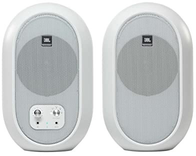 Monitor Di Riferimento Desktop Compatto Serie 104-Bt Jbl Professional 1 Combluetooth, Bianco, Venduto in Coppia, (Jbl104-Bt-Wh)
