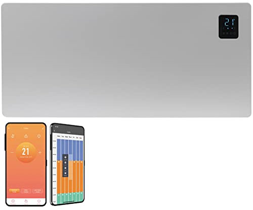 SolAire Caldo WiFi Electric Panel Heater/Convector Radiator, Voice Control, Splash Proof, Wall Mounted, 2500W