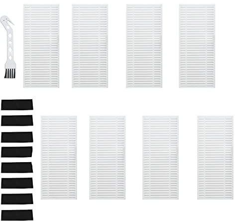 Fantisi Filtro HEPA 8 PZ per OKP K7 K8 Robot Aspirapolvere Accessori (con Nero Spugna Filtri, 1 Spazzola Di Pulizia)