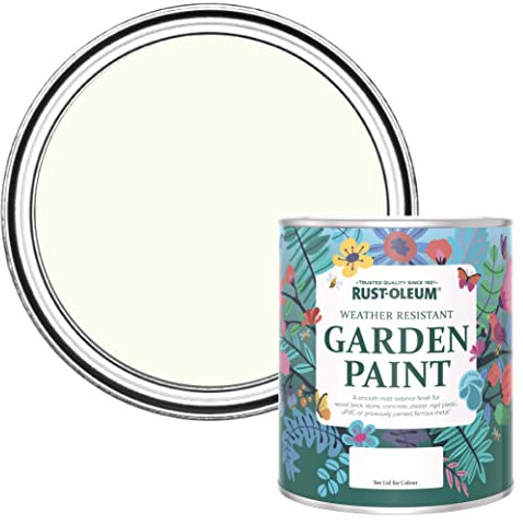 Rust-Oleum Off White Mould Resistant Garden Paint in Matt Finish - Porcelain 750ml