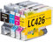 LC426 Patronen LC 426 Multipack für Brother LC426 LC426XL LC-426XL LC-426XLVAL Druckerpatronen LC-426 für Brother MFC-J4340DW Patronen MFC-J4335DW MFC-J4540DW MFC-J4535DW MFC-J4540DWXL (4er-Pack)