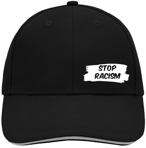 Huuraa Cappy Mütze Stop Racism Geschenk | Baseballkappe Basecap Kappe Geschenkidee Unisex Baseball Cap