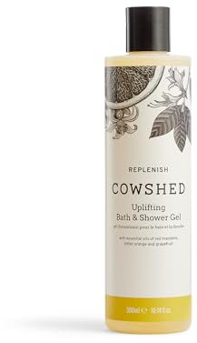 Cowshed Replenish Uplifting Bath & Shower Gel - 300 ml - Vegan Body Wash for Women & Men | Parabens Free Spa Shower Gels | Moisturising Bath Gel for Women - Natural Body Wash for Everyday Use