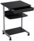 Abician Bureau d'Ordinateur Table Informatique Poste de Travail 56 x 51 x 79 cm avec 1 Tiroir et 2 Etagères pour Bureau, Salon, Chambre Noir