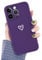 Newseego Compatible for iPhone 14 Pro Case(6.1), Girls Women Cute Love-Heart Shape Pattern Silicone Shockproof Slim Soft TPU Back Cover Protective Bumper Phone Case for iPhone 14 Pro -Deep Purple