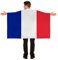 Hollylife Cape Drapeau de la France 150x90cm Body Flag Supporter Drapeaux National Français Bleu Blanc Rouge Fanion France Tissue à Colorier Couleurs Vives Parfait les Festivals, Manif, Match