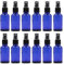 Disnace 12x30ml Flacon Vaporisateur Vide Verre, Flacon Spray Portable Bouteille Spray Verre Brouillard de Pulverisateur Fine pour Huiles Essentielles, Aromathérapie, Parfums, Pharmaciens (Bleu)