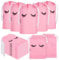 Nvanvmm 100Pcs Lash Bags for Clients Lash Goodie Bags for Clients Bags Eyelash Extensions Makeup Bags Pink
