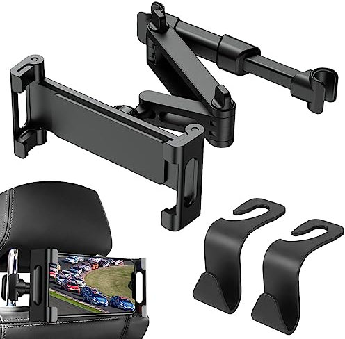 Toivize Soporte Universal para Tableta de Coche - Rotación 360º - Tamaño Ajustable - Compatible con una Variedad de Dispositivos Móviles