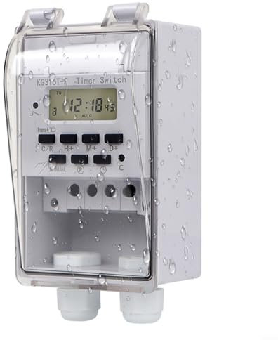 Gbtdoface Immersion Heater Timer,Smart Control Switch Timer,220V Intelligent Timer KG316T-F Time Controller With Waterproof Transparent Cover, 3F9CT084RPE60IH9B515H9E5O9W9