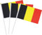 Belgische Flaggen, 20 Stück, handliche belgische Flaggen auf Stäbchen, Belgische Nationalflaggen, kleine Flaggen Belgiens für Nationalfeiertage, Festivals, Sportpartys, Dekorationen,