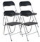 THE SECRET HOME - Pack de 1, 2, 4 y 6 Sillas Plegables Acolchadas - Asiento Auxiliar para el Hogar - Ideal para Cocina, Comedor, Salón, Dormitorio - 44 x 46 x 79 cm (4, Negro)