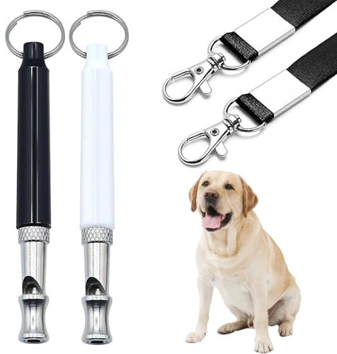 Generisch 2 Stück Gratis Pfeifenband, Hundepfeife mit Lanyard, Hundepfeife Weit Riechender Pfeifton, Professionelle Trainingspfeife für Effektives Hundetraining, Erfolgreiche Hundeerziehung