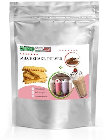Gino Gelati Keks Milchshake Pulver 333 g, schnelle und einfache Zubereitung, Softeismaschinen geeignet, Sommergetränke, Natürliche Aromen, für Restaurants und private Küche