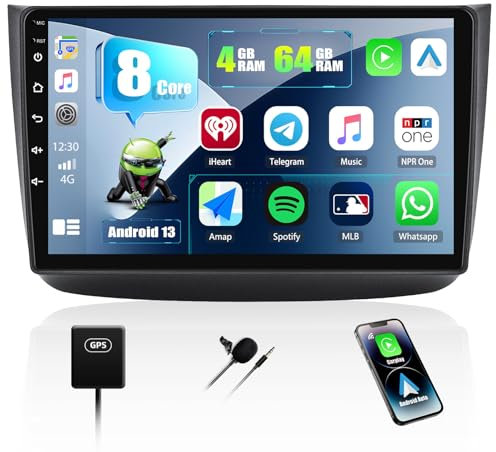 4G+64G 8 CoreCAMECHO Android 13 para Mercedes-Benz Viano 2004-2011/ Vito 2010-2015 con Navi Carplay Android Auto, 10 Pulgadas Pantalla Doble DIN autoradio con Bluetooth5.0 FM/RDS+DSP