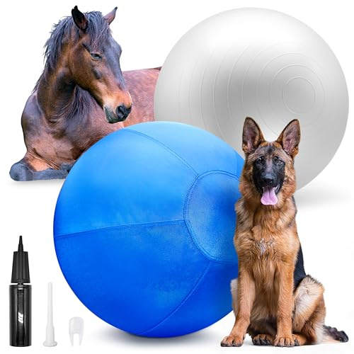 GILYX Herding Ball für Hunde, Pferde, 63,5 cm, großer Ball für Hunde, australischer Schäferhund, Kauer, Collieball Herding Spielzeug, Blaugrün