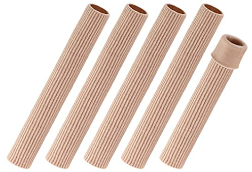 5 Stück 15 cm Zehenkissenschlauch, weiche Gel-Fingerärmel, schützende Zehenabdeckung, Verband zur Schmerzlinderung