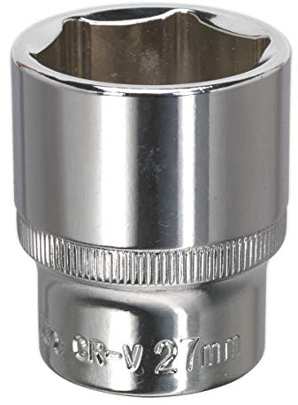 Sealey Sp1227 Walldrive Socket 27Mm 1/2Sq Drive Fully Polished