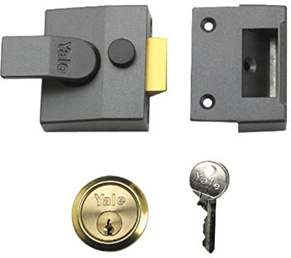 YALE YAL85BLXPL B-85-BLX-PB-40-Deadlocking Nightlatch Brass Finish-High Security with Automatic Deadlock, Brasslux, 40