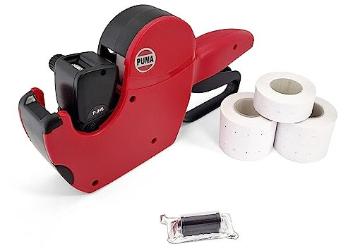 Puma, Preispistolen-Set, PJH6, Zeilen-Preisauszeichnung, mit 11.000 Etiketten + Tinte, 22 mm x 12 mm