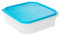 Tatay Fiambrera de Alimentos, Hermética, 1.3L de Capacidad, Tapa Flexible a Presión, Libre de BPA, Apto Microondas y Lavavajillas, Color Azul, Medidas: 18,5 x 18,5 x 6,1 cm