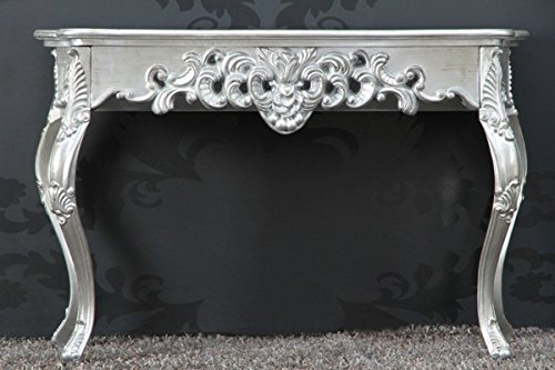 Casa Padrino Barock Konsolentisch Silber - Damen Schreibtisch - Sekretär Konsole - Damen Schminktisch