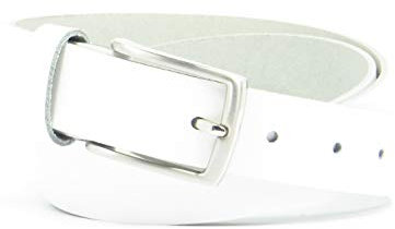 Gürtel aus Rindleder 3 cm breit Weiss (115)