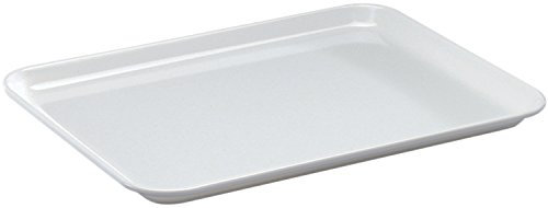 2 x Thekenplatten/Auslegeschale, Melamin weiß | Gr. 27 cm x 21 cm