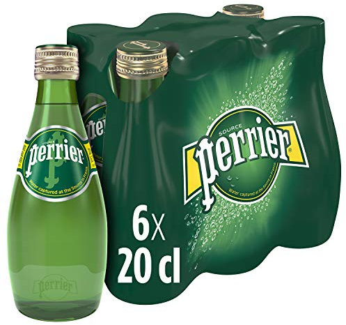 Perrier Agua Mineral Natural con Gas, 6 botellas