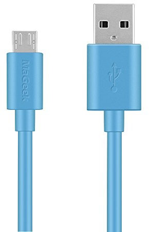 MaGeek® 1.8m Cable Micro USB Sincroniza y Carga para Samsung, HTC, Sony, Motorola, LG, Google, Nokia etc.(Azul)