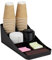 Mind Reader COMP7-BLK Station, Bar 7-Compartment Coffee Cup and Condiment Countertop Organizer, 7.25 L x 15.5 W x 5.25 H, Plastic, Black