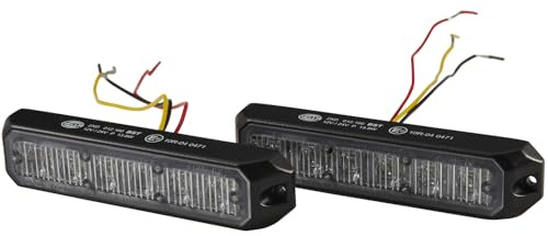 HELLA 2XD 012 160-901 LED-Strobe-type Beacon - BST - 12/24V - Blue - Screw Connection/mounting - Cable: 150mm - Plug: open cable ends - Kit