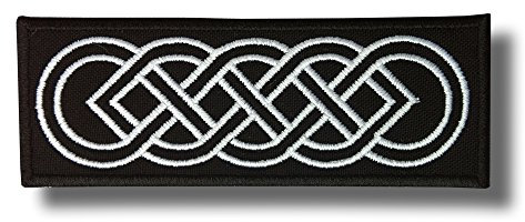 Celtic knot variation 3 - embroidered patch, 12 X 4 cm.