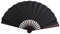 ROSENICE Männer Falten Bambus Hand Fan Hochzeitsparty Geschenk (schwarz)