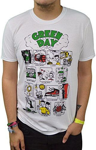 Green Day Unisex Green Day Dookie Comic Strip T-Shirt (Pack of 1)