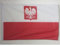 AZ FLAG - Drapeau Pologne avec Aigle - 45x30 cm - Pavillon Nautique Polonais Spécial Bateau Et Extérieur En Maille Bloquée Avec Anneaux Plastiques Intégrés - 30g