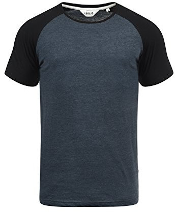 Solid SDBastian Herren T-Shirt Kurzarm Shirt mit Rundhals-Ausschnitt Baumwollmischung Regular fit, Größe:M, Farbe:Insignia Blue Black Melange (B8991)
