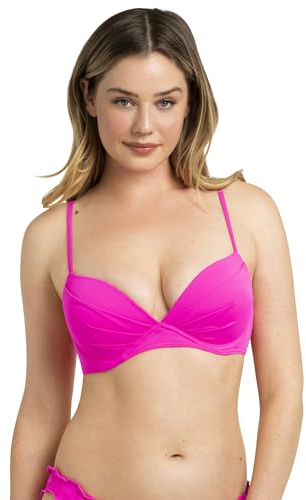 Smart & Sexy Bikini para Mujer Swim Secret Convertible Push Up Top, Fucsia Sizzle, 70B